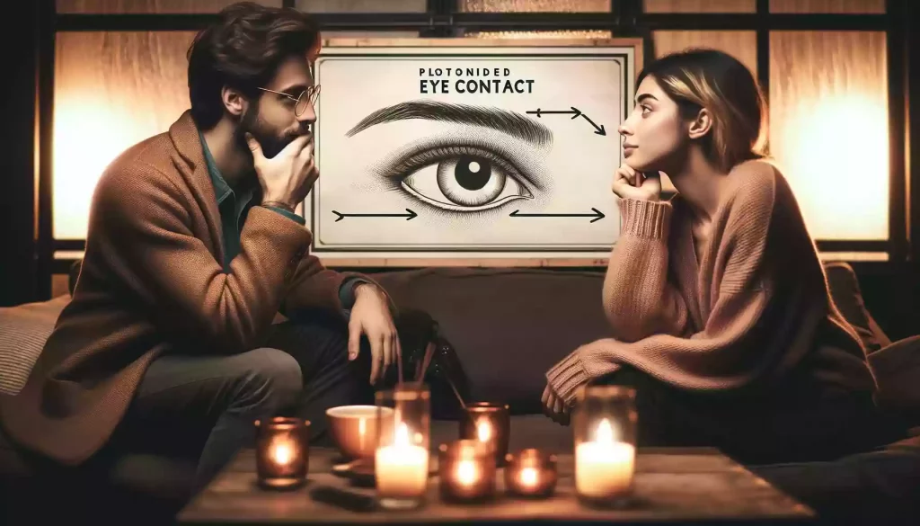 intense eye contact