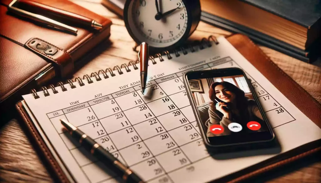 Video call and calendar
